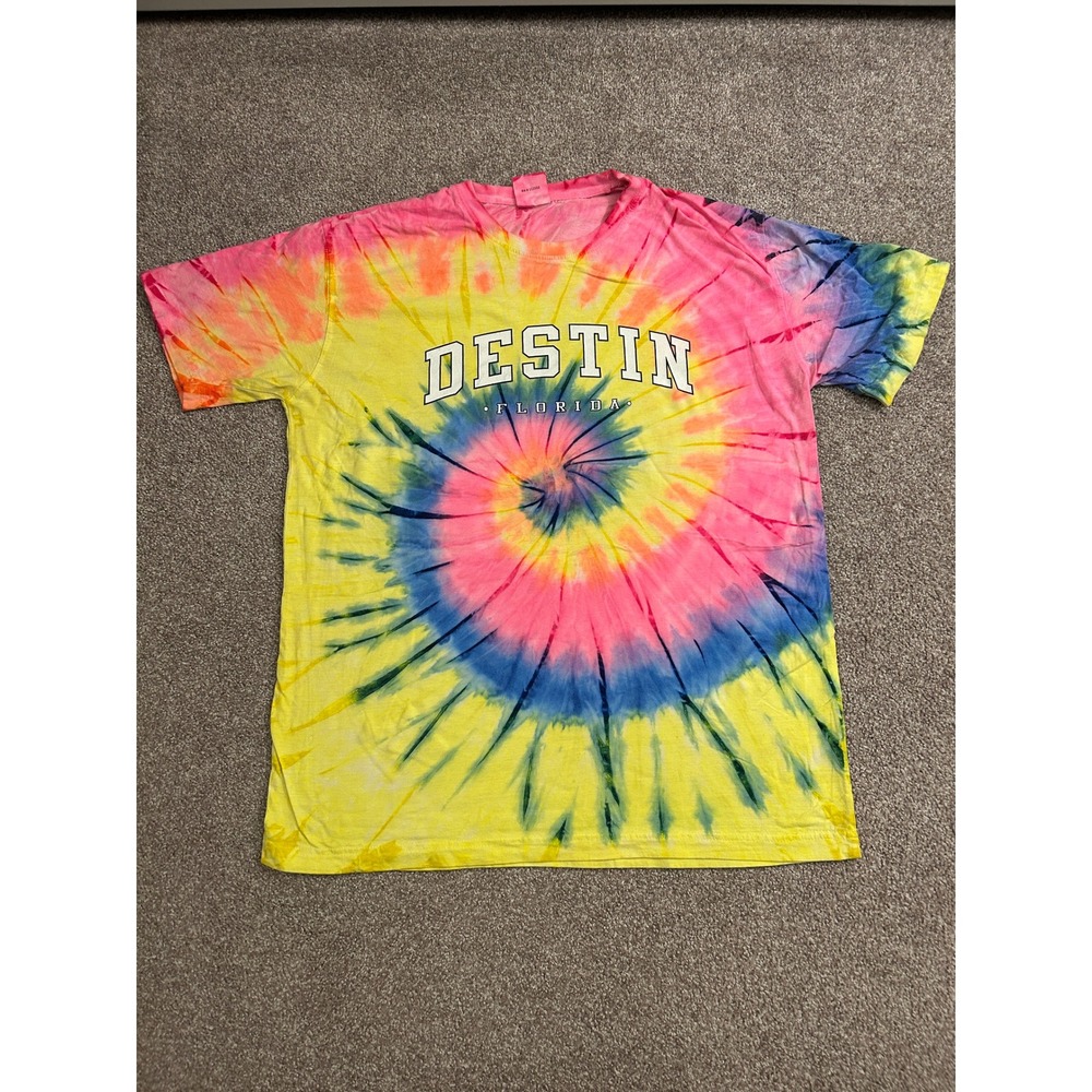 Dreamsicle T-Shirt Unisex XL Multi Color Excellent Destin Florida Tie Dye Tee